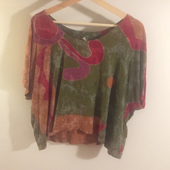 Vintage Tops - VINTAGE handmade flowy shirt